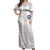 Custom York Minstrel Spirit Off Shoulder Maxi Dress Norse Viking Pattern White Version - Wonder Print Shop
