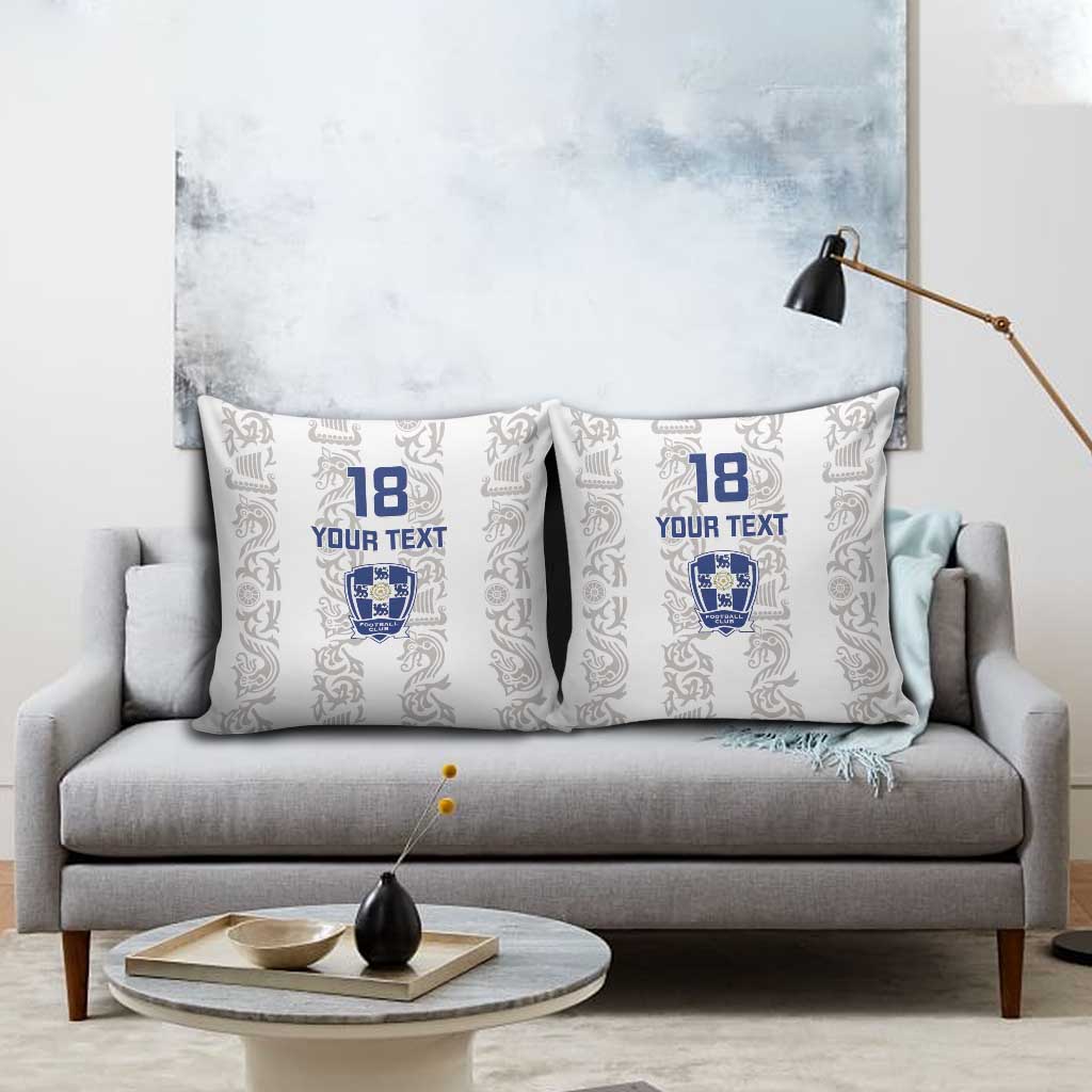 Custom York Minstrel Spirit Pillow Cover Norse Viking Pattern White Version - Wonder Print Shop