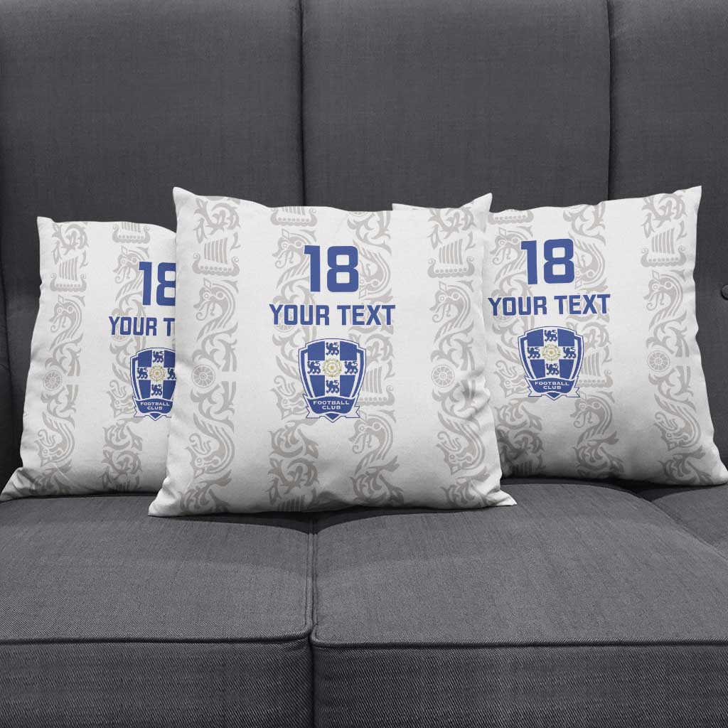 Custom York Minstrel Spirit Pillow Cover Norse Viking Pattern White Version - Wonder Print Shop