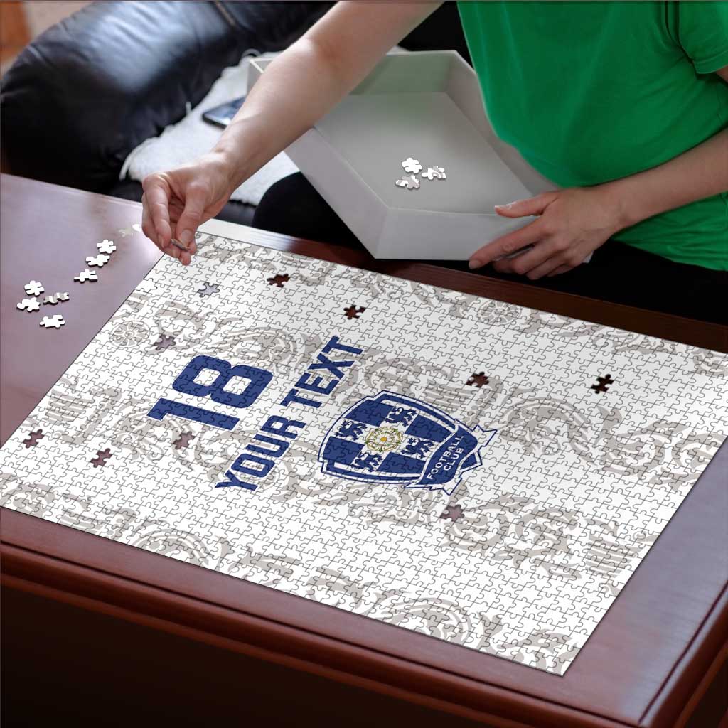 Custom York Minstrel Spirit Puzzle Norse Viking Pattern White Version - Wonder Print Shop