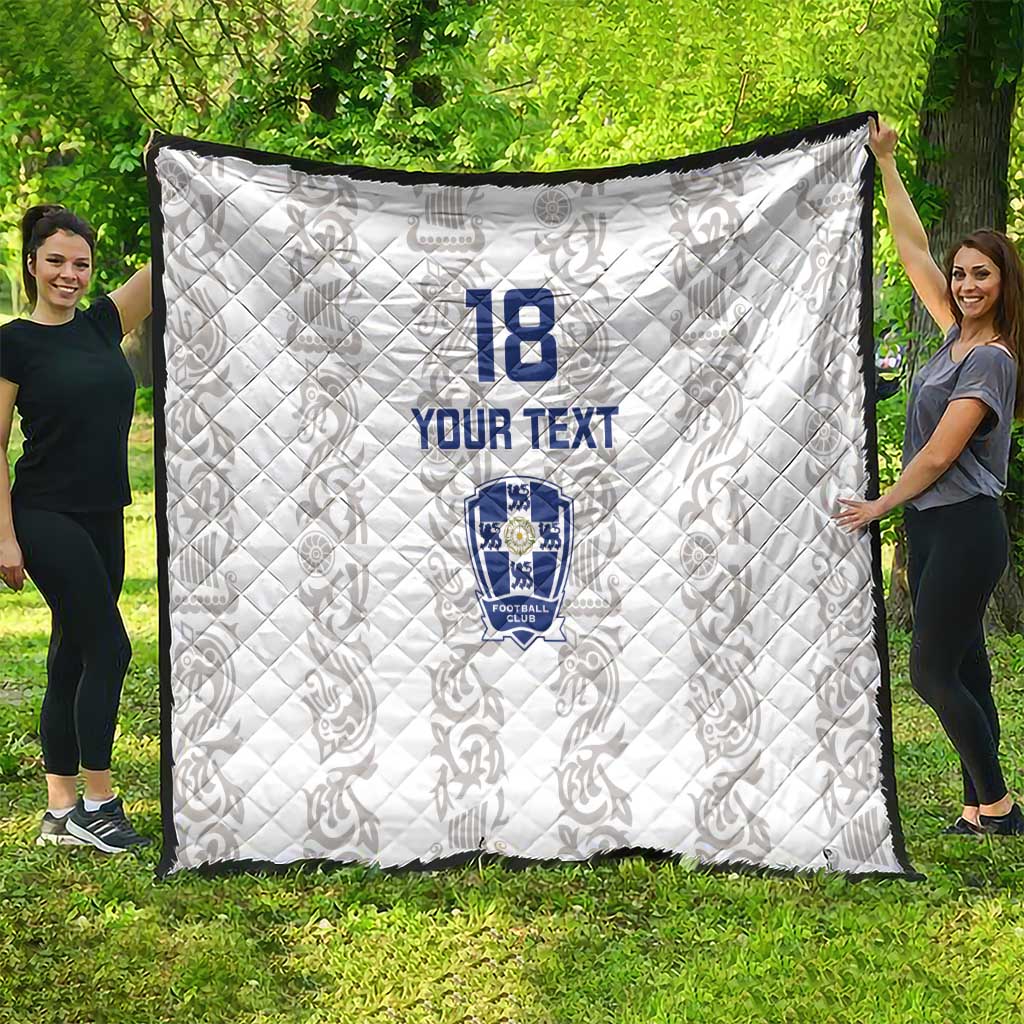 Custom York Minstrel Spirit Quilt Norse Viking Pattern White Version - Wonder Print Shop