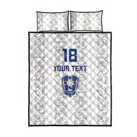 Custom York Minstrel Spirit Quilt Bed Set Norse Viking Pattern White Version - Wonder Print Shop