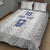Custom York Minstrel Spirit Quilt Bed Set Norse Viking Pattern White Version - Wonder Print Shop