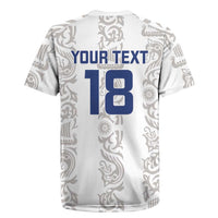 Custom York Minstrel Spirit Rugby Jersey Norse Viking Pattern White Version - Wonder Print Shop