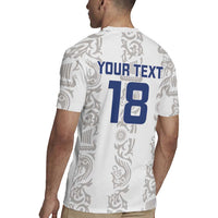 Custom York Minstrel Spirit Rugby Jersey Norse Viking Pattern White Version - Wonder Print Shop