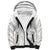 Custom York Minstrel Spirit Sherpa Hoodie Norse Viking Pattern White Version - Wonder Print Shop
