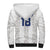 Custom York Minstrel Spirit Sherpa Hoodie Norse Viking Pattern White Version - Wonder Print Shop