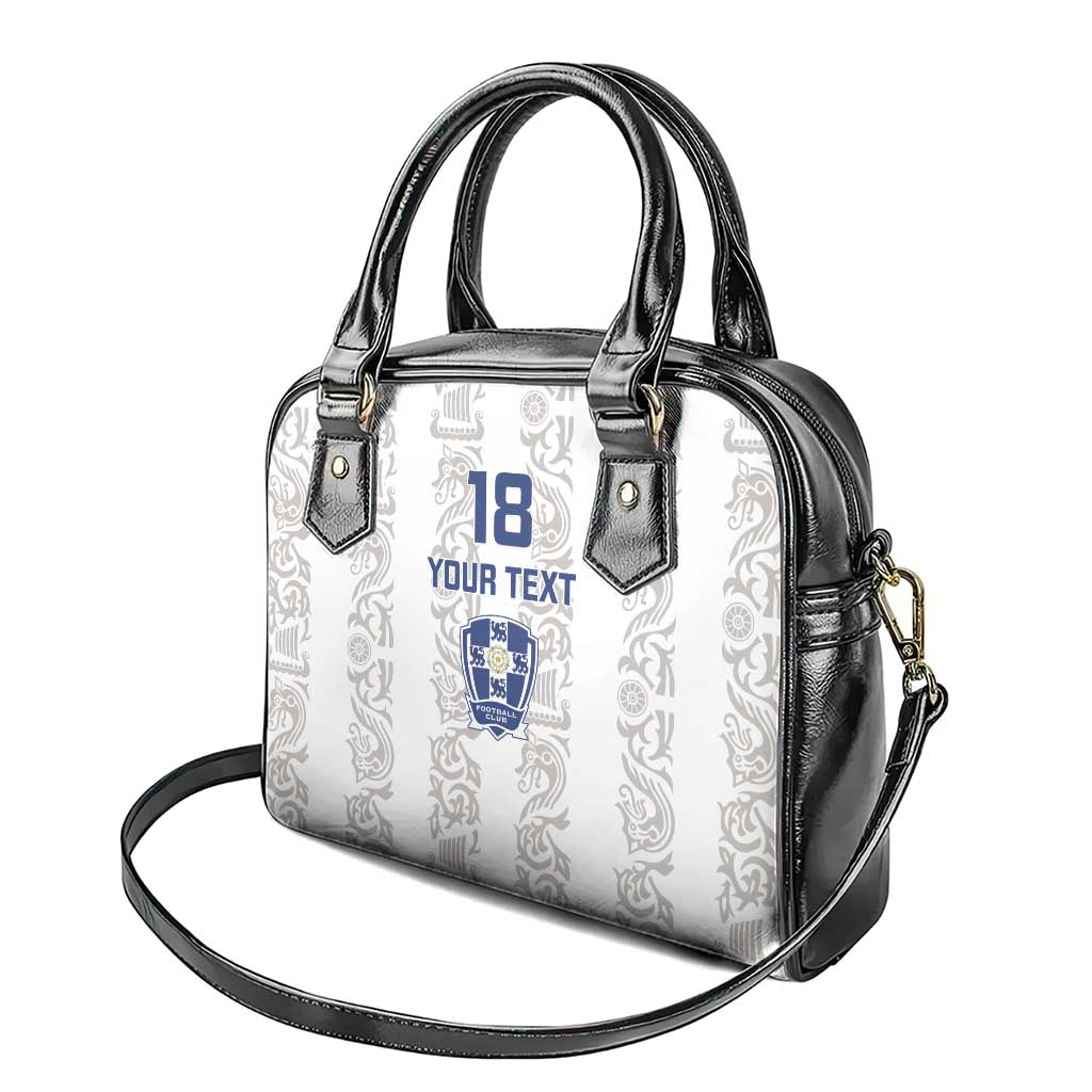 Custom York Minstrel Spirit Shoulder Handbag Norse Viking Pattern White Version - Wonder Print Shop