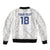 Custom York Minstrel Spirit Sleeve Zip Bomber Jacket Norse Viking Pattern White Version - Wonder Print Shop