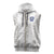 Custom York Minstrel Spirit Sleeveless Zip Hoodie Norse Viking Pattern White Version - Wonder Print Shop