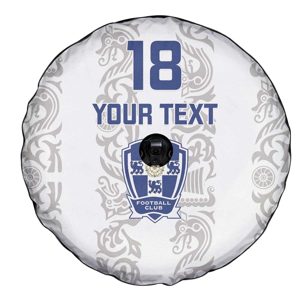 Custom York Minstrel Spirit Spare Tire Cover Norse Viking Pattern White Version - Wonder Print Shop