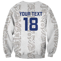Custom York Minstrel Spirit Sweatshirt Norse Viking Pattern White Version - Wonder Print Shop