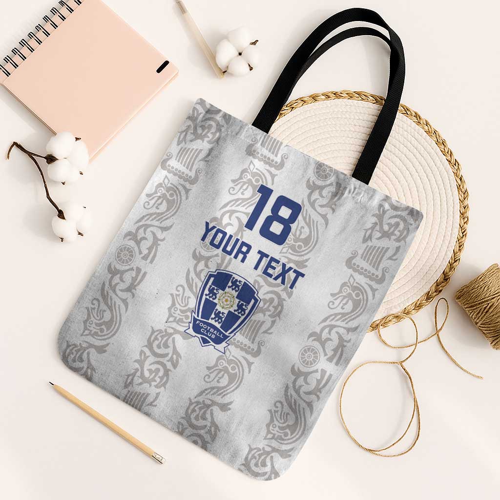 Custom York Minstrel Spirit Tote Bag Norse Viking Pattern White Version - Wonder Print Shop