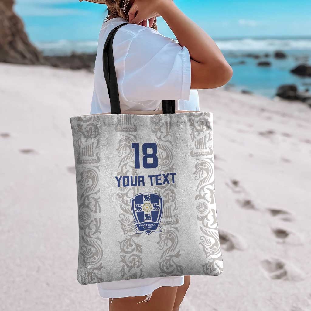 Custom York Minstrel Spirit Tote Bag Norse Viking Pattern White Version - Wonder Print Shop