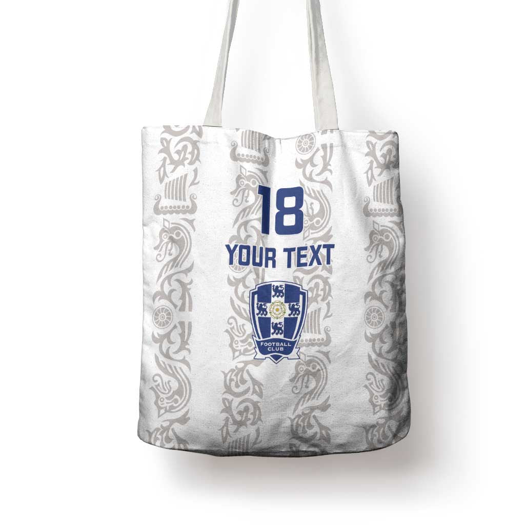 Custom York Minstrel Spirit Tote Bag Norse Viking Pattern White Version - Wonder Print Shop