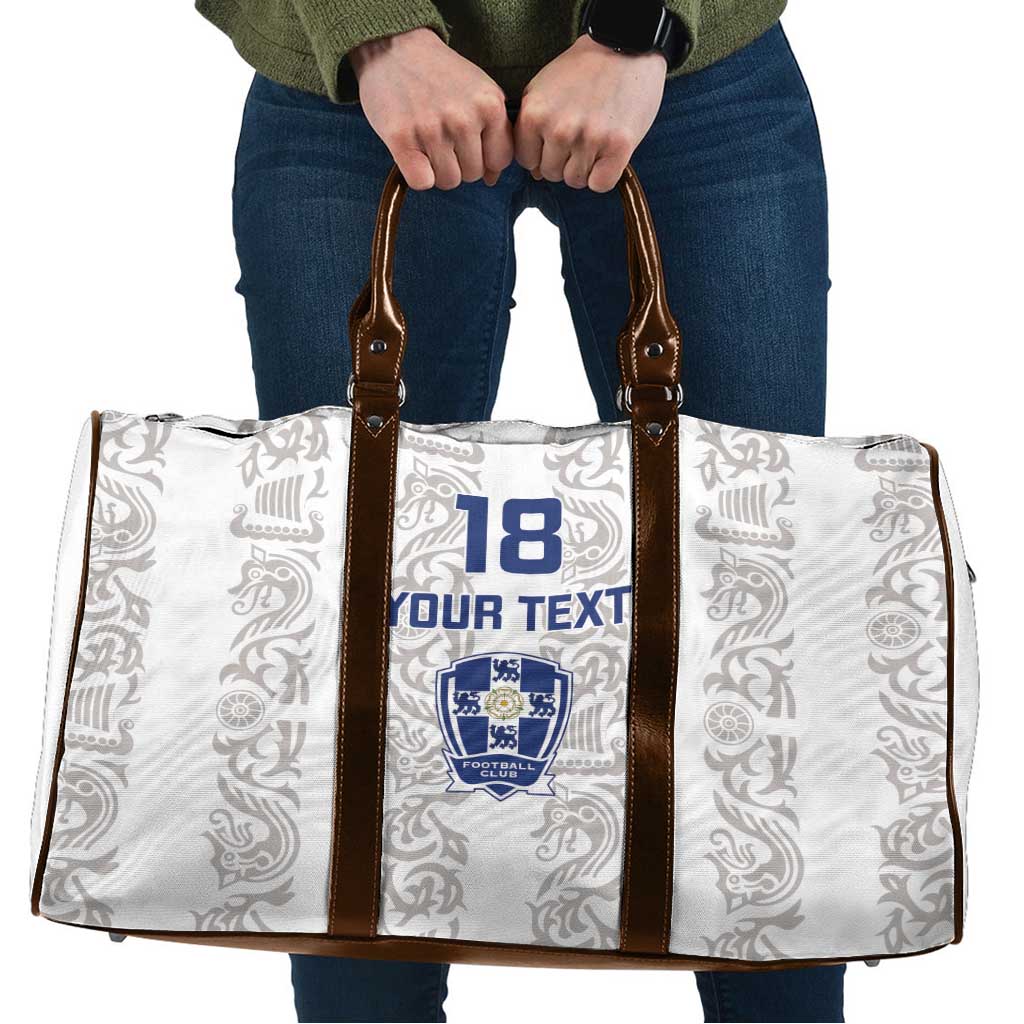 Custom York Minstrel Spirit Travel Bag Norse Viking Pattern White Version - Wonder Print Shop