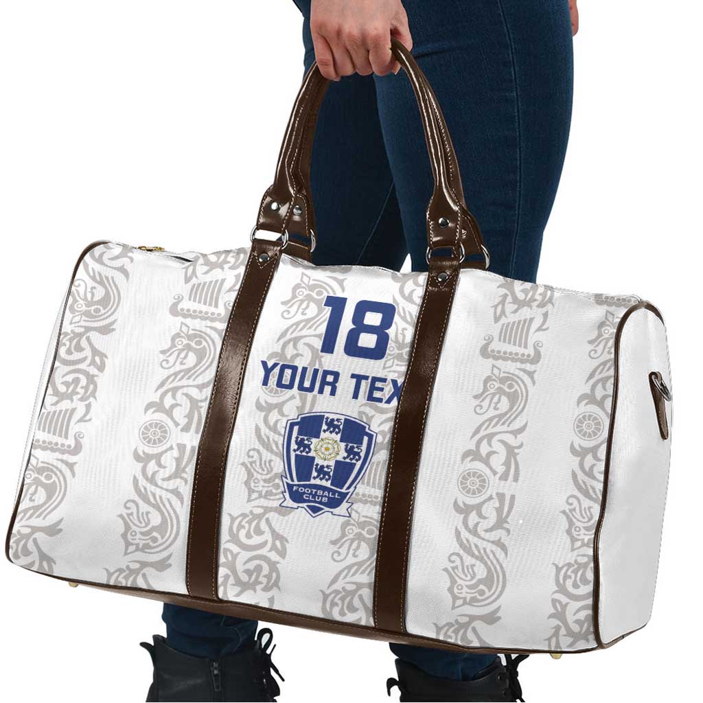 Custom York Minstrel Spirit Travel Bag Norse Viking Pattern White Version - Wonder Print Shop