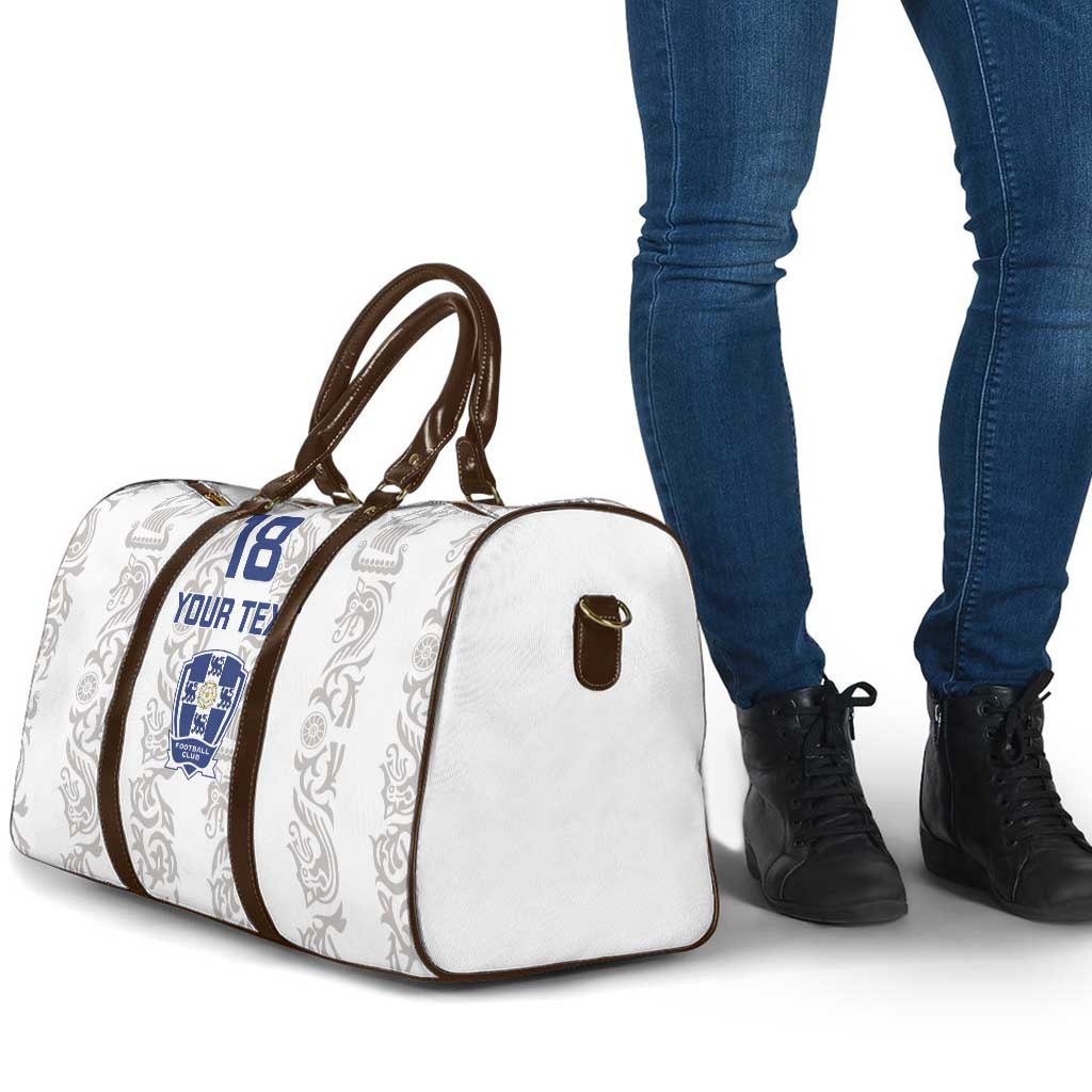 Custom York Minstrel Spirit Travel Bag Norse Viking Pattern White Version - Wonder Print Shop