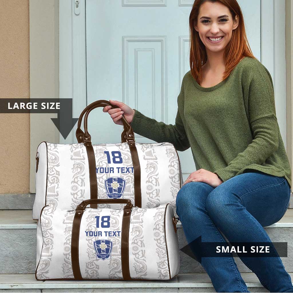 Custom York Minstrel Spirit Travel Bag Norse Viking Pattern White Version - Wonder Print Shop