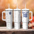 Custom York Minstrel Spirit Tumbler With Handle Norse Viking Pattern White Version - Wonder Print Shop