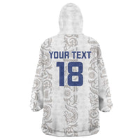 Custom York Minstrel Spirit Wearable Blanket Hoodie Norse Viking Pattern White Version - Wonder Print Shop