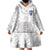 Custom York Minstrel Spirit Wearable Blanket Hoodie Norse Viking Pattern White Version - Wonder Print Shop