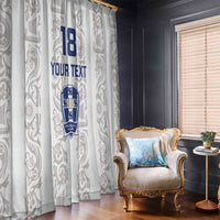 Custom York Minstrel Spirit Window Curtain Norse Viking Pattern White Version - Wonder Print Shop