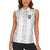 Custom York Minstrel Spirit Women Sleeveless Polo Shirt Norse Viking Pattern White Version - Wonder Print Shop
