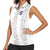 Custom York Minstrel Spirit Women Sleeveless Polo Shirt Norse Viking Pattern White Version - Wonder Print Shop