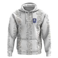 Custom York Minstrel Spirit Zip Hoodie Norse Viking Pattern White Version - Wonder Print Shop