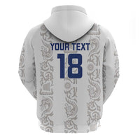 Custom York Minstrel Spirit Zip Hoodie Norse Viking Pattern White Version - Wonder Print Shop