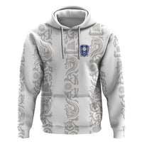 Custom York Minstrel Spirit Zip Hoodie Norse Viking Pattern White Version - Wonder Print Shop