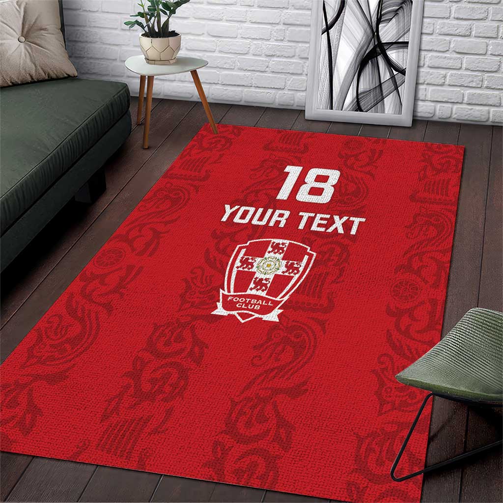 Custom York Minstrel Spirit Area Rug Norse Viking Pattern Red Version - Wonder Print Shop
