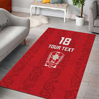 Custom York Minstrel Spirit Area Rug Norse Viking Pattern Red Version - Wonder Print Shop