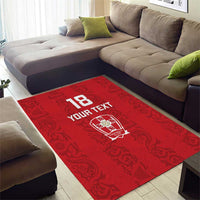 Custom York Minstrel Spirit Area Rug Norse Viking Pattern Red Version - Wonder Print Shop