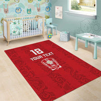 Custom York Minstrel Spirit Area Rug Norse Viking Pattern Red Version - Wonder Print Shop