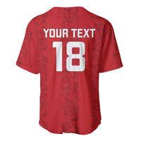 Custom York Minstrel Spirit Baseball Jersey Norse Viking Pattern Red Version - Wonder Print Shop