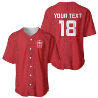 Custom York Minstrel Spirit Baseball Jersey Norse Viking Pattern Red Version - Wonder Print Shop