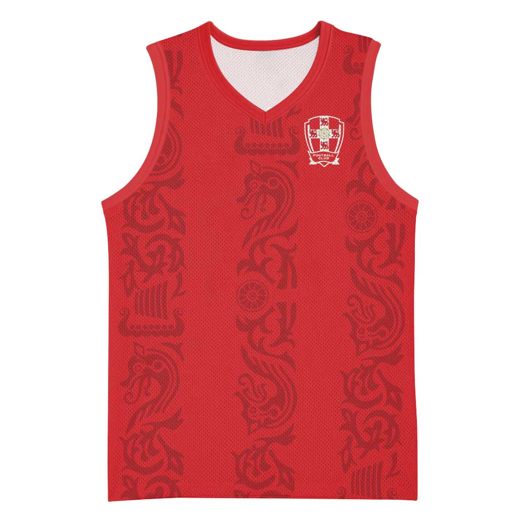 Custom York Minstrel Spirit Basketball Jersey Norse Viking Pattern Red Version - Wonder Print Shop