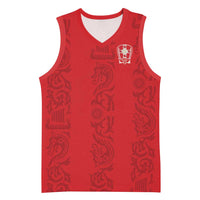 Custom York Minstrel Spirit Basketball Jersey Norse Viking Pattern Red Version - Wonder Print Shop