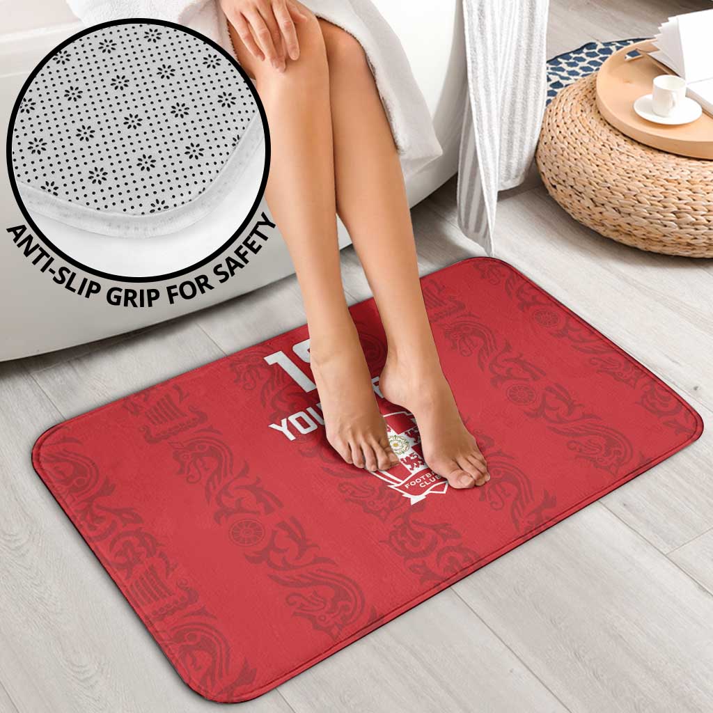 Custom York Minstrel Spirit Bathroom Set Norse Viking Pattern Red Version - Wonder Print Shop