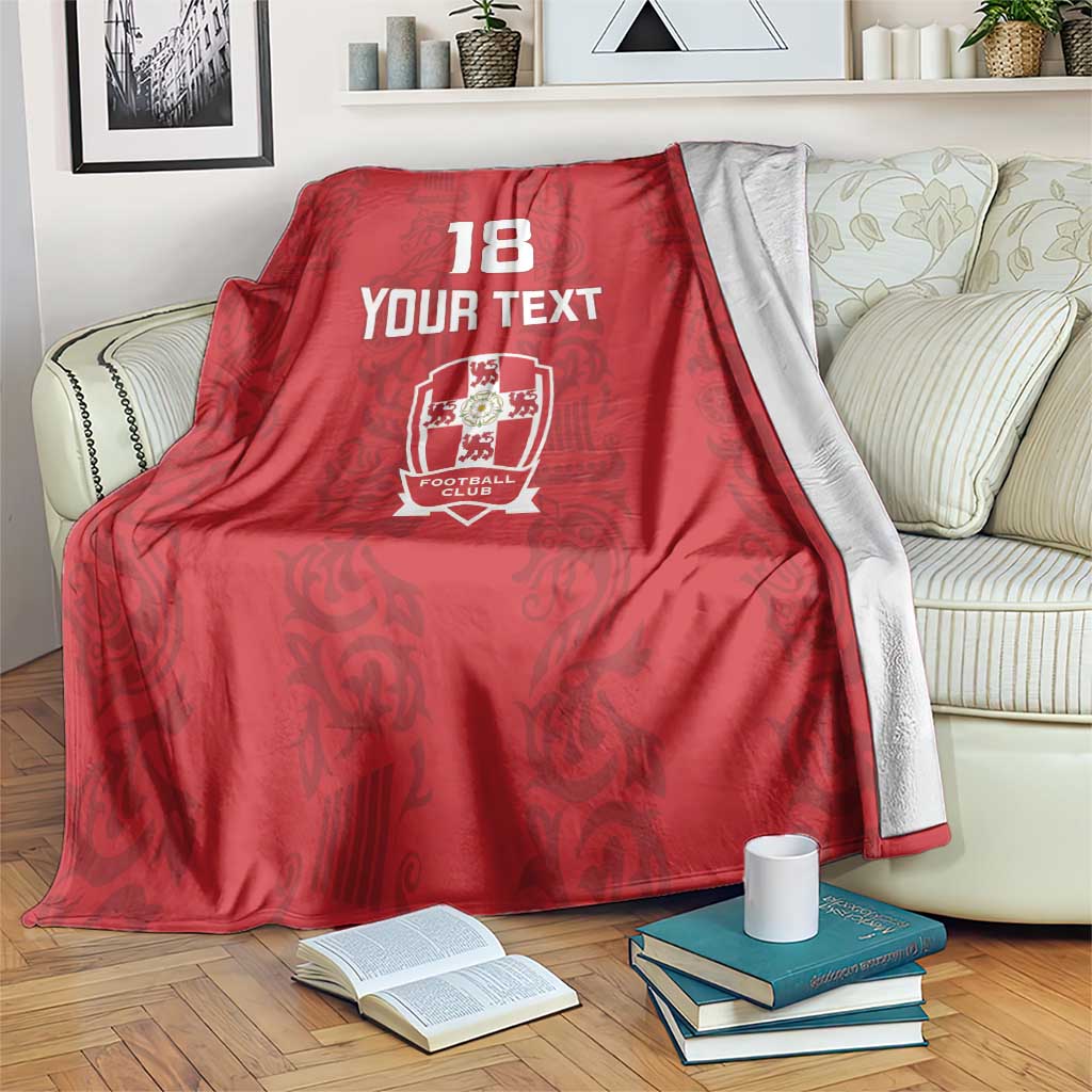 Custom York Minstrel Spirit Blanket Norse Viking Pattern Red Version - Wonder Print Shop