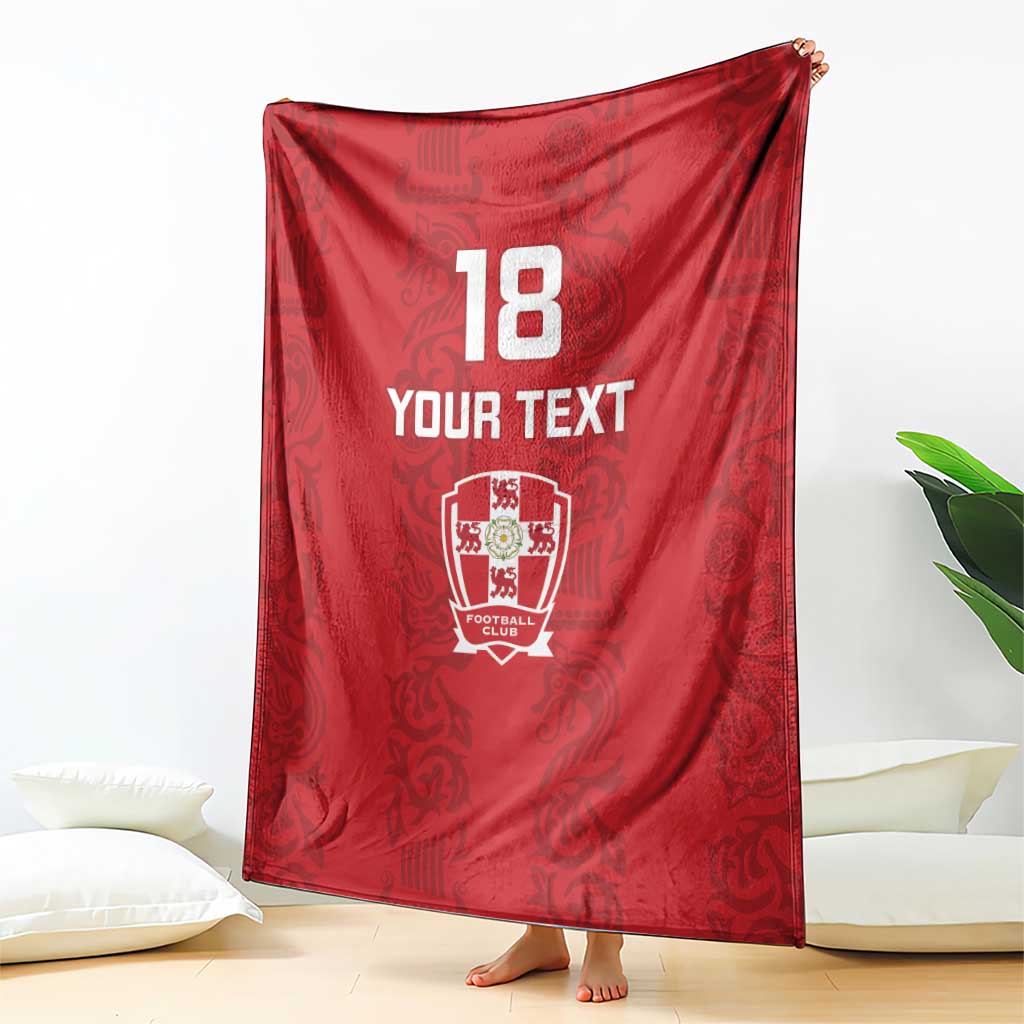 Custom York Minstrel Spirit Blanket Norse Viking Pattern Red Version - Wonder Print Shop