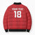 Custom York Minstrel Spirit Bomber Puffer Jacket Norse Viking Pattern Red Version - Wonder Print Shop