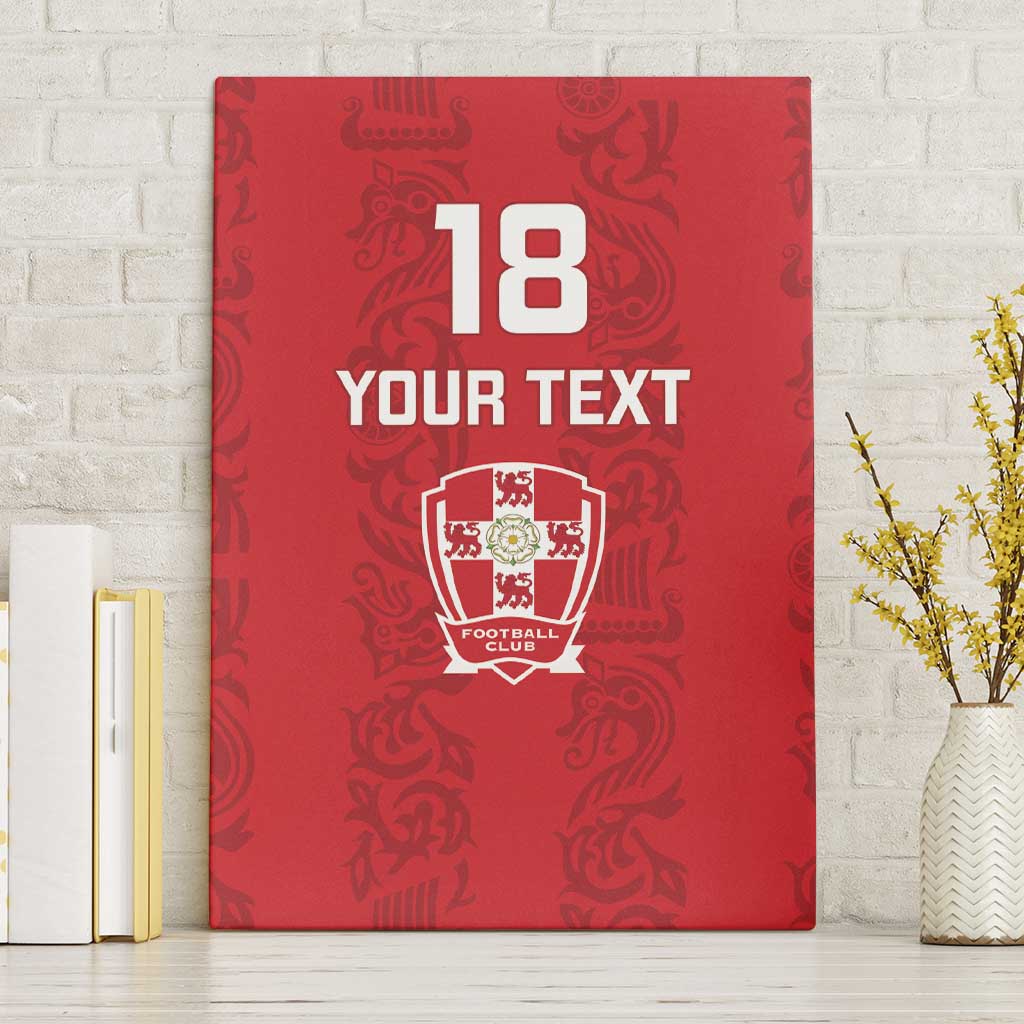 Custom York Minstrel Spirit Canvas Wall Art Norse Viking Pattern Red Version - Wonder Print Shop