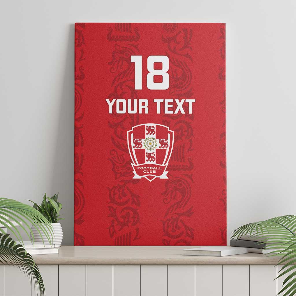 Custom York Minstrel Spirit Canvas Wall Art Norse Viking Pattern Red Version - Wonder Print Shop
