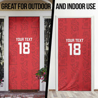 Custom York Minstrel Spirit Door Cover Norse Viking Pattern Red Version - Wonder Print Shop