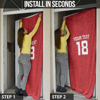 Custom York Minstrel Spirit Door Cover Norse Viking Pattern Red Version - Wonder Print Shop