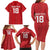 Custom York Minstrel Spirit Family Matching Long Sleeve Bodycon Dress and Hawaiian Shirt Norse Viking Pattern Red Version - Wonder Print Shop