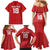 Custom York Minstrel Spirit Family Matching Mermaid Dress and Hawaiian Shirt Norse Viking Pattern Red Version - Wonder Print Shop
